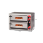 Thumbnail Cuptor profesional pizza electric 4+4 pizza/25 cm - 2