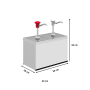 Thumbnail Dozator dublu, din inox ,cu pompa, pt ketchup/mustar/maioneza 6 lt - 2
