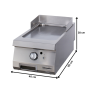 Thumbnail Grill pe gaz profesional OZTI, inox, cu suprafata neteda cromata, 40*90*28 cm - 1