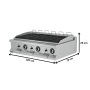 Thumbnail Grill pe gaz profesional, inox, cu steamer, 120*73*29 cm - 2
