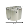 Thumbnail Marmita cu abur extern, profesionala, OZTI, inox, 500 lt, 120*82.5 cm - 1