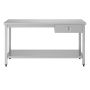 Thumbnail Masa de lucru inox cu polita inferioara si sertar 100*70*85 - 3