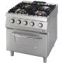 Thumbnail Masina de gatit pe gaz OZTI, inox, cu 4 arzatoare si cuptor, 80*90*85 cm - 1