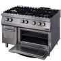 Thumbnail Masina de gatit pe gaz OZTI, inox, cu 6 arzatoare si cuptor electric, 120*90*85 cm - 0