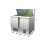 Thumbnail Salad bar, inox, racire statica, 275 lt, cu capac, 105*70*85 cm - 3