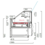 Thumbnail Vitrina calda Jordao pentru patiserie ventilata cu umidificare 1.25 m Daisy - 2