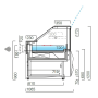 Thumbnail Vitrina frigorifica Jordao pentru prajituri ventilata cu sertare 2.5 m Daisy - 2