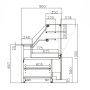 Thumbnail Vitrina neutra Jordao pentru patiserie - coltar interior 90 grade Simply - 2