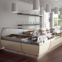 Thumbnail Vitrina neutra pentru patiserie - coltar interior 90 grade JORDAO Twist - 0