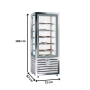 Thumbnail Vitrina congelare verticala, pentru cofetarie gelaterie, profesionala, 427 lt, 72*62*186 cm - 4