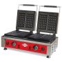 Thumbnail Aparat Vafe , Waffles  suprafata patrata , 2*2200 Watt , dublu , manual , 220 V , 60*32*30 cm - 1