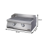 Thumbnail Grill electric profesional OZTI, inox, cu suprafata striata, 80*70*28 cm - 1