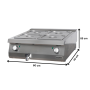 Thumbnail Bain marie profesional, gaz, OZTI, inox, 2 bazine, 80*70*28 cm - 1