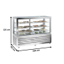 Thumbnail Vitrina frigorifica verticala dubla, pentru cofetarie, profesionala, 528 lt, 156*62*121 cm - 5