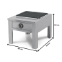 Thumbnail Aragaz de podea electric profesional, 1 arzator central, 4 kW, 60*80*50 cm - 1