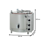 Thumbnail Marmita pe gaz, profesionala, OZTI, inox, 400 lt, incalzire indirecta, 110*137*102 cm - 1