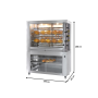Thumbnail Rotisor profesional electric cu 5 tepuse si dulap cald, 35 pui - 1