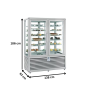 Thumbnail Vitrina congelare verticala, pentru cofetarie gelaterie, profesionala, 848 lt, 138*62 *186 cm - 5