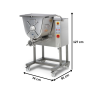 Thumbnail Masina pentru tocat carne, LA MINERVA, cu malaxor, inox, 1200 kg/h, 74*91*127 cm - 5