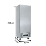 Thumbnail Dulap frigorific snack vertical inox, FRENOX cu 1 usa, 550 lt - 4