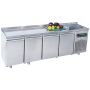 Thumbnail Masa rece Frenox, profesionala, inox, 4 usi si chiuveta, 632 lt, 233*70*85 cm - 0