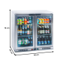 Thumbnail Frigider inox pentru bar FRENOX cu 2 usi batante din sticla - 2