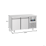 Thumbnail Masa congelare preparare pizza FRENOX, profesionala, inox, 2 usi, 380 lt, 155*80*85 cm - 4