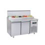 Thumbnail Masa rece preparare pizza FRENOX, profesionala, inox, 2 usi si 8 cuve, 140*70*97 cm - 1