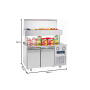 Thumbnail Masa rece preparare pizza FRENOX, profesionala, inox, 2 usi si 7 cuve, 140*70*142 cm - 6