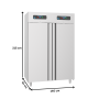 Thumbnail Dulap frigorific vertical inox, FRENOX cu 2 usi, 1400 lt - 3