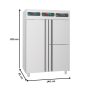 Thumbnail Dulap frigorific/congelator vertical inox, FRENOX cu 4 compartimente, 1400 lt - 3