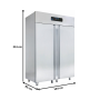 Thumbnail Dulap frigorific vertical inox, FRENOX cu 2 usi modular, 1400 lt - 3