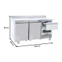 Thumbnail Masa rece FRENOX, profesionala, inox, 2 usi, 1 sertar, 250 lt, 140*60*85 cm - 5