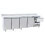 Thumbnail Masa rece FRENOX, profesionala, inox, 4 usi, 1 sertar, 550 lt, 233*60*85 cm - 1