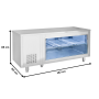 Thumbnail Masa rece FRENOX, tip vitrina, profesionala, inox, 400 lt, 187*60*85 cm - 2