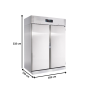 Thumbnail Dulap congelator vertical inox, FRENOX roll-in dublu, cu deschidere fata-spate, 1400 lt - 2
