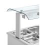 Thumbnail Bain-marie de banc, cu geam dublu, 2 cuve, 76*63*71 cm - 1