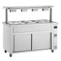Thumbnail Bain-marie 4 GN 1/1 cu dulap neutru si geam simplu, 141 cm - 0
