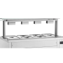Thumbnail Bain-marie 5 tavi GN 1/1 cu dulap neutru si geam simplu, 179 cm - 1