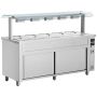 Thumbnail Bain-marie 5 tavi GN 1/1 cu dulap cald si geam dublu, 179 kg - 0
