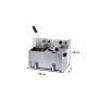 Thumbnail Friteuza electrica cu debuseu 2*8 lt - 6