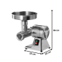Thumbnail Masina pentru tocat carne, inox, 50 kg/h, 33*30*36 cm - 1