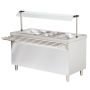 Thumbnail Salad bar 4 GN 1/1 cu dulap frigorific si raft din sticla curbat, 147 cm - 0