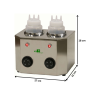 Thumbnail Incalzitor de topping electric, inox, 2 x 1 lt, 27*21*18 cm - 1