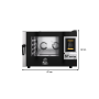 Thumbnail Cuptor profesional patiserie FM electric cu 4 tavi si panou de control digital - 2