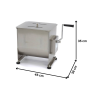 Thumbnail Malaxor carne manual inox 25 kg - 6