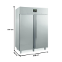 Thumbnail Dulap frigorific inox patiserie, cu control umiditate, 36 tavi 40x60, 1400 lt - 1