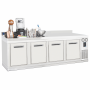 Thumbnail Masa rece FRENOX, profesionala, inox, 4 usi undercounter, 632 lt, 248*64*85 cm - 0