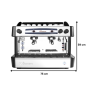 Thumbnail Espressor semi-automat FIAMMA 2 grupuri, 3.7 kW, 75*60*59 cm - 6