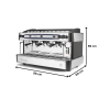 Thumbnail Espressor semi-automat FIAMMA 3 grupuri, inox, 5.2 kW, 96*60*59 cm - 6